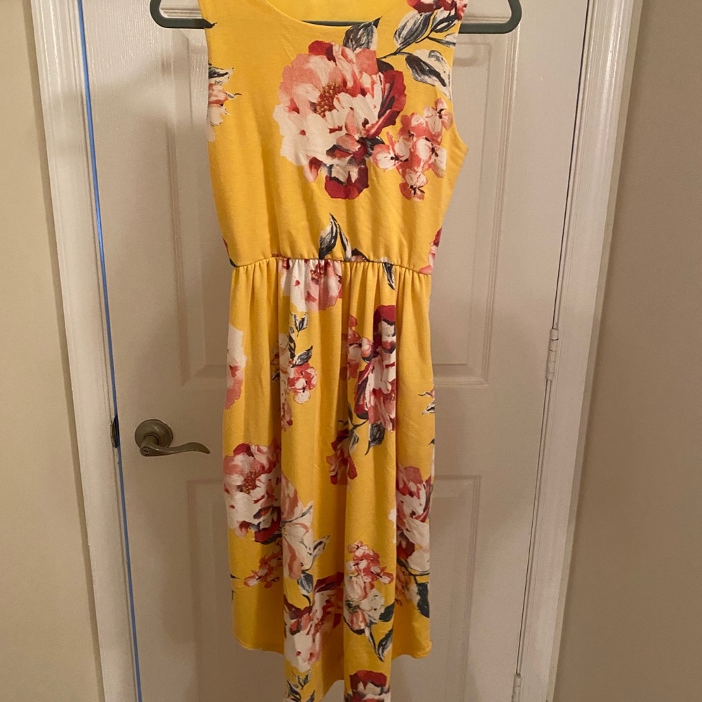 Yellow Floral Dress